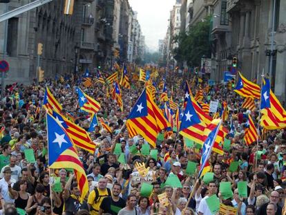 Una imagen de la manifestación de la última Diada.
