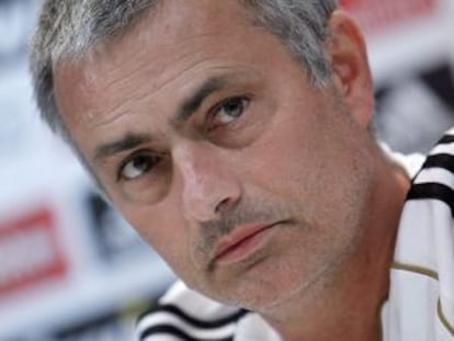 Mourinho, durante la rueda de prensa.