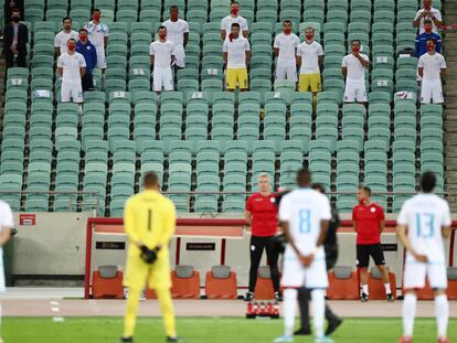 Instantes previos al inicio del Azerbaiyán-Luxemburgo, en Bakú, de la Liga de las Naciones el pasado 5 de septiembre.