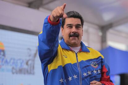 El mandatario venezolano, Nicolás Maduro, la semana pasada durante un acto. 