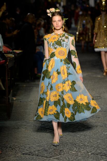 Vestido inspirado en la película 'Los girasoles', protagonizada por Sophia Loren. 