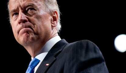 El vicepresidente de EE UU, Joe Biden, durante su intervención ante el Comité de Acción Política Israel-Estado Unidos, en el centro de convenciones Walter E. Washington, en Washington en 2009. 