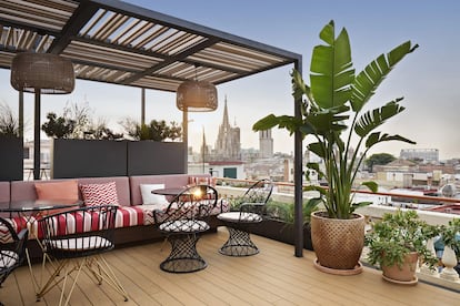 Azotea del hotel Kimpton Vividora en Barcelona