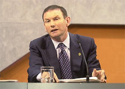 Ibarretxe, el pasado agosto, en el Parlamento vasco.