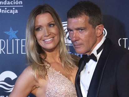 Antonio Banderas y Nicole Kimpel, este domingo.