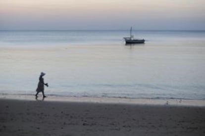 Arenal en la isla de Inhaca, en Mozambique.