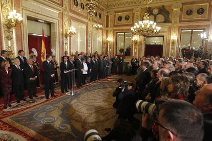 Vista general del salón de los Pasos Perdidos, donde se ha celebrado la recepción.