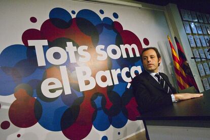 12/05/10. Sandro Rosell presenta su equipo para las elecciones a la presidencia.