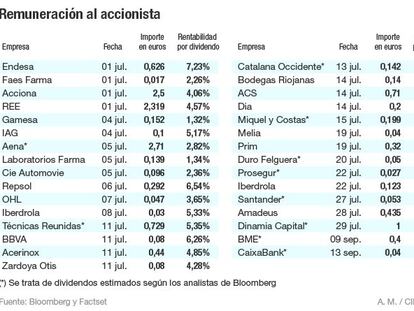 Estas son las cotizadas que darán dividendo en verano