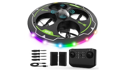 drones baratos con luces led incluidas.