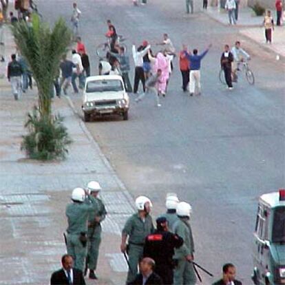 Manifestación por la independencia saharaui, en mayo en Al Aaiún.