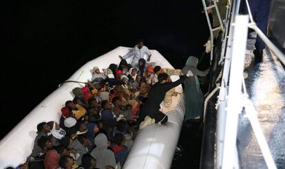 Rescate de migrantes por parte de guadacostas libios el pasado marzo.