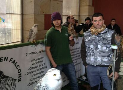 Un alumno muestra su idea de negocio de exhibición y espectáculos con aves.