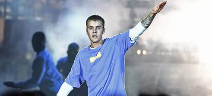 Justin Bieber, durante un concierto en París en 2016.