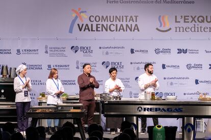 Participantes de la muestra Mediterránea Gastrónoma 2022, el 15 de junio de 2022, en Valencia. 