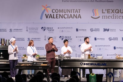 Participantes de la muestra Mediterránea Gastrónoma 2022, el 15 de junio de 2022, en Valencia.
