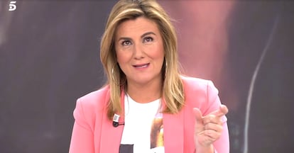 Carlota Corredera en una emisión de Telecinco en 2020.