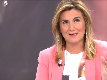 Carlota Corredera en una emisión de Telecinco en 2020.