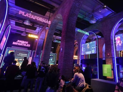 Presentació de l'exposició de videojocs 'Game On', a la Fundació Canal, a Madrid.