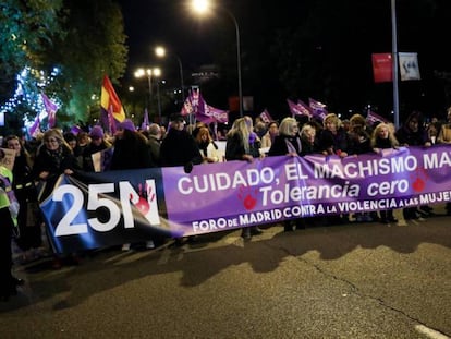 Manifestación contra la violencia machista, el pasado 25 de noviembre en Madrid.