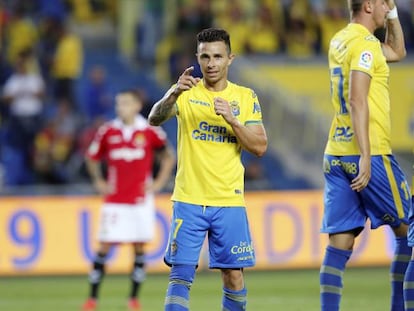 Castro, durante un partido con la UD Las Palmas.