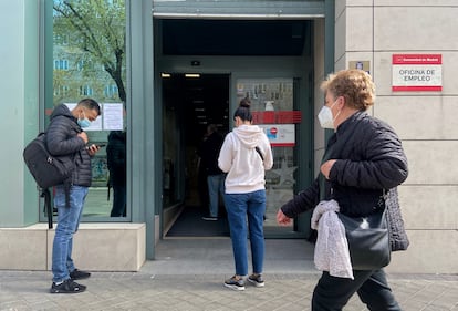 An unemployment office in Madrid.