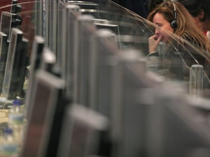 Operators at work in a call center.