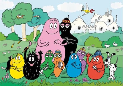 La familia Barbapapá.