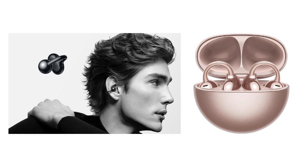 Auriculares inalámbricos con diseño de open-ear.