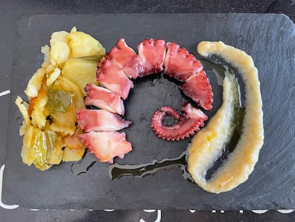 Ración de pulpo en la Taberna Prado Negro