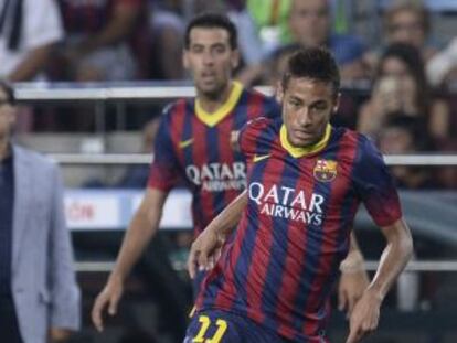 Los jugadores del Barça celebran el título.