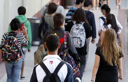 Students at a Madrid high school.