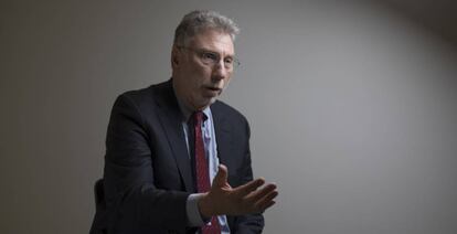 Martin Baron, en la entrevista en la sede en Madrid de la Universidad de Navarra.