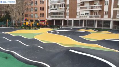 La pista pump track de los Jardines de José Luis Sampedro.