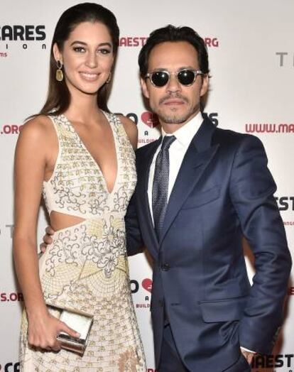 Shannon De Lima y Marc Anthony, el pasado miércoles en Nueva York.