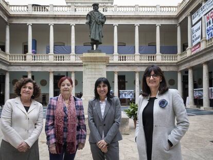 Las rectoras Pilar Aranda, Margarita Arboix, Nekane Balluerka y María Antonia Peña.