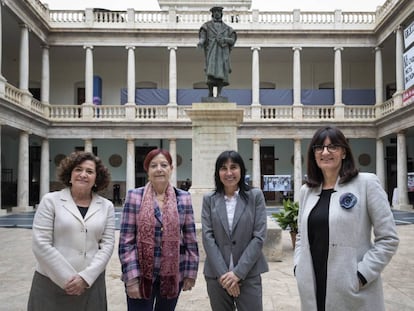 Las rectoras Pilar Aranda, Margarita Arboix, Nekane Balluerka y María Antonia Peña.