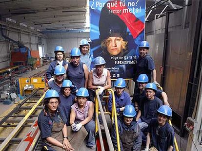 Trabajadoras del metal de la empresa Modultec.