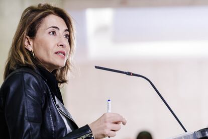 La ministra de Transportes, Movilidad y Agenda Urbana, Raquel Sánchez, el 24 de febrero en Madrid.