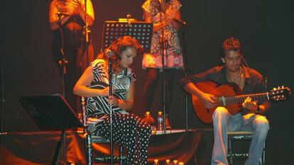 Ni&ntilde;a Pastori, durante su actuaci&oacute;n en el Festival del Cante de Las Minas de La Uni&oacute;n. 