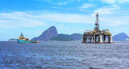 Plataforma petrolífera junto a Río de Janeiro.