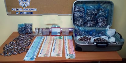 Material incautado durante el control de Villaverde.