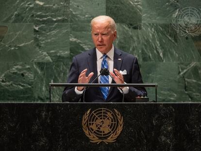 El presidente de Estados Unidos, Joe Biden, en la Asamblea General de la ONU.