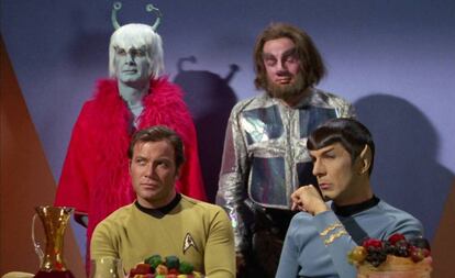 El elenco de 'Star Trek: la serie original', en un episodio de la tercera temporada.
