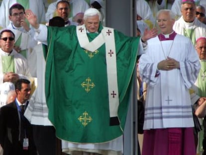 El Papa Benedicto XVI en el V Encuentro Mundial de las Familias celebrado en Valencia en 2006.