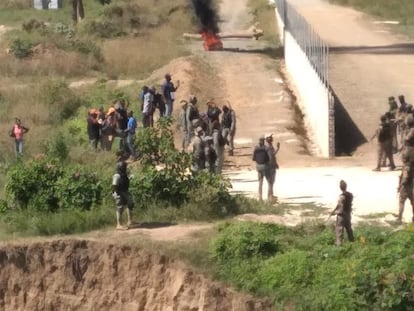 Una fotografía de la situación denunciada por autoridades dominicanas.