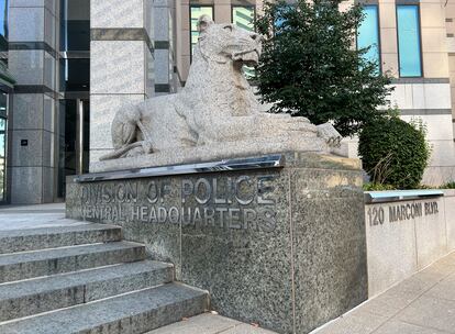 The entrance to the Columbus Division of Police Headquarters is shown on Thursday, Sept. 21, 2023, in Columbus, Ohio