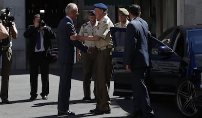 Llegada de SSMM al Estado Mayor de la Defensa. 