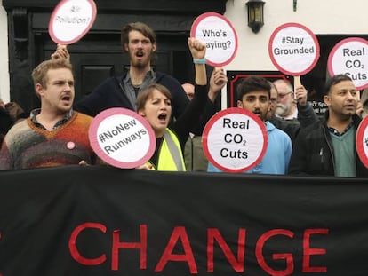 Protesta contra la ampliación de Heathrow.