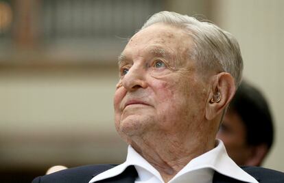 George Soros, founder of the Open Society Foundations, attends the Joseph A. Schumpeter Award ceremony in Vienna, Austria, June 21, 2019.